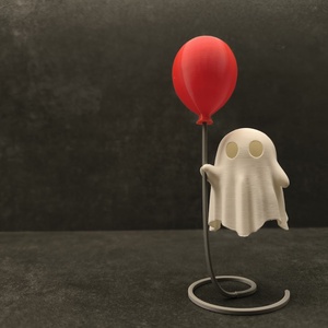 Kicsi Világító Lufis Szellem Polcdísz - otthon & életmód - dekoráció - halloween - halloweeni dekoráció - Meska.hu