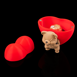 Szív alakú tároló doboz macival � aranyos ajándék Valentin-napra és különleges alkalmakra - ékszer - ékszertartó - ékszerdoboz - Meska.hu