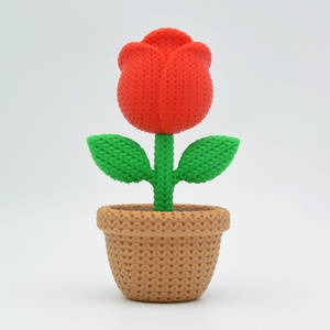 Kötött hatású műanyag rózsa kaspóban � örök virág dekoráció - otthon & életmód - virágdekoráció - virágdíszek - asztali virágdísz - Meska.hu