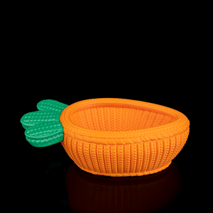 Húsvéti Csokitartó Répa Kosár - Fonott hatású műanyag. - ünnepi díszek, dekorációk - húsvéti díszek és dekorációk - húsvéti kosár - Meska.hu