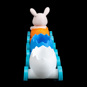 Húsvéti Csokitartó Nyuszivonat  - ünnepi díszek, dekorációk - húsvéti díszek és dekorációk - Meska.hu