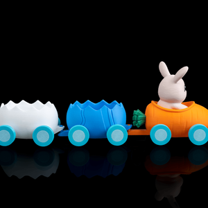 Húsvéti Csokitartó Nyuszivonat  - ünnepi díszek, dekorációk - húsvéti díszek és dekorációk - Meska.hu