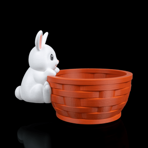 Húsvéti Nyuszis Csokitartó Kosár - ünnepi díszek, dekorációk - húsvéti díszek és dekorációk - húsvéti kosár - Meska.hu