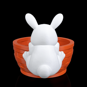 Húsvéti Nyuszis Csokitartó Kosár - ünnepi díszek, dekorációk - húsvéti díszek és dekorációk - húsvéti kosár - Meska.hu