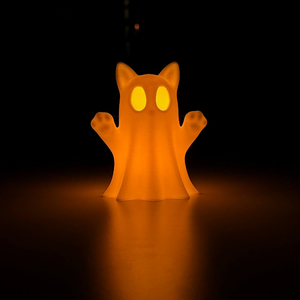 Világító Macskás Szellem Polcdísz - otthon & életmód - lámpa - hangulatlámpa - Meska.hu