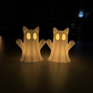 Világító Macskás Szellem Polcdísz - otthon & életmód - lámpa - hangulatlámpa - Meska.hu