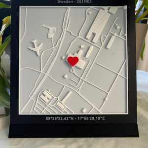 Ahol minden elkezdődött � Személyre szabható emléktérkép - esküvő - dekoráció - asztaldísz - Meska.hu