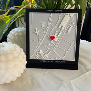 Ahol minden elkezdődött � Személyre szabható emléktérkép - esküvő - dekoráció - asztaldísz - Meska.hu