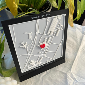 Ahol minden elkezdődött � Személyre szabható emléktérkép - esküvő - dekoráció - asztaldísz - Meska.hu