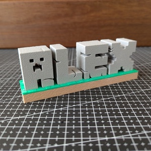 Egyedi Minecraft Névtábla, Otthon & Életmód, Dekoráció, Asztal és polc dekoráció, Asztaldísz, Mindenmás, MESKA