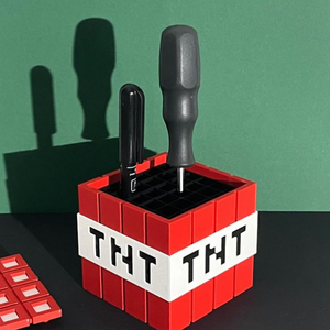 Minecraftos Asztali Tolltartó és Poháralátét - otthon & életmód - papír, írószer - tolltartó & ceruzatekercs - Meska.hu