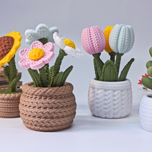 Kötött hatású cuki virágok - Meska.hu