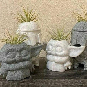 Star Wars  Baba Yoda és Stormtrooper ültető szett - otthon & életmód - virágdekoráció - virágtartó - váza - Meska.hu