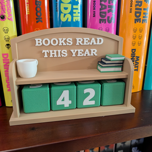 Idén elolvasott könyvek � könyves számláló dekor - könyv & zene - könyvjelző - Meska.hu
