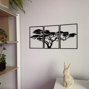 3 részes 3D fa sziluett faldekor - otthon & életmód - dekoráció - kép & falikép - 3d képek - Meska.hu
