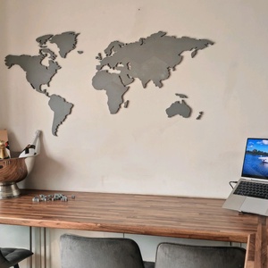 Nagy 3D Világtérkép fali dekoráció - Meska.hu
