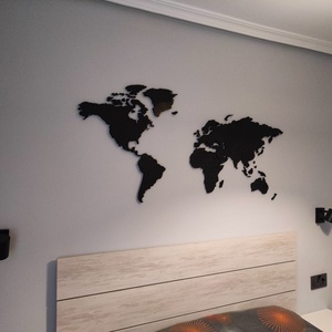 Nagy 3D Világtérkép fali dekoráció - otthon & életmód - dekoráció - kép & falikép - 3d képek - Meska.hu