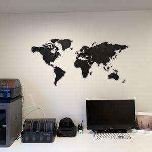 Nagy 3D Világtérkép fali dekoráció - otthon & életmód - dekoráció - kép & falikép - 3d képek - Meska.hu