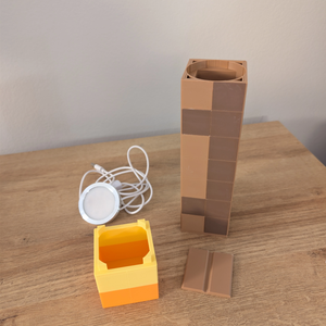 Minecraft stílusú fáklya lámpa � 3D nyomtatott LED éjszakai fény - otthon & életmód - lámpa - hangulatlámpa - Meska.hu
