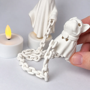 Világító Francia Bulldog Szellemmel - otthon & életmód - dekoráció - halloween - halloweeni figurák - Meska.hu