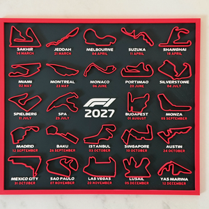 2027 Forma 1 Asztali Verseny Naptár - otthon & életmód - dekoráció - fali és függő dekoráció - falinaptár & öröknaptár - Meska.hu