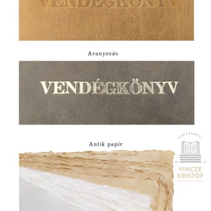 VALÓDI BŐR, vintage, személyre szabott, vendégkönyv, napló, notesz, jegyzetfüzet, receptkönyv, rajzkönyv, emlékkönyv, A4 - esküvő - emlék & ajándék - vendégkönyv - Meska.hu