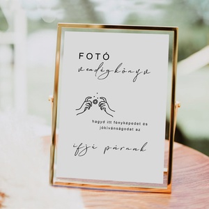 Esküvői Üzenet, Felirat merített papíron, Polaroid Vendégkönyvhöz, Fotóalbumhoz, Dekoráció, Kellék - esküvő - meghívó & kártya - ültetési rend - Meska.hu