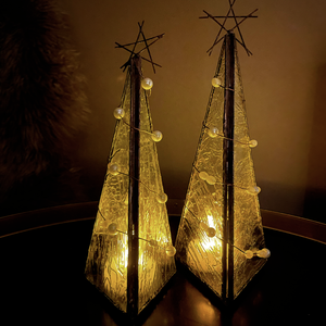 Tiffany technikával készült üvegmécses sett, 2 db üvegdísz, led mécses - otthon & életmód - dekoráció - asztal és polc dekoráció - díszüveg - Meska.hu