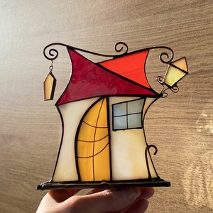 Tiffany Manóházikó üvegdísz, asztaldísz - otthon & életmód - dekoráció - asztal és polc dekoráció - díszüveg - Meska.hu