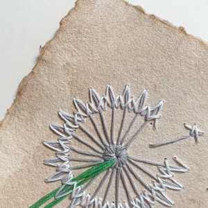 DANDELION artwork kézzel készült merített papíron, kerettel együtt, 21x30 cm - otthon & lakás - dekoráció - kép & falikép - kép & falikép - Meska.hu