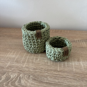 Horgolt tárolók - otthon & életmód - tárolás & rendszerezés - tárolókosár - Meska.hu