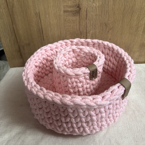 Horgolt tároló szett - otthon & életmód - tárolás & rendszerezés - tárolókosár - Meska.hu