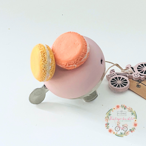 Macaron kollekció 2024 nyár - egyedi bicikli csengő macaronnal - rózsaszín , Játék & Sport, Sport és kikapcsolódás, Kerékpározás, Gyurma, Festészet, MESKA