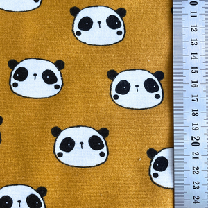 Poppy HI THERE Panda mintás designer pamutflanel � Limitált anyagdarabok (OEKO-TEX), Kellékek & szerszámok, Méteráru, Anyagcsomag, Varrás, MESKA