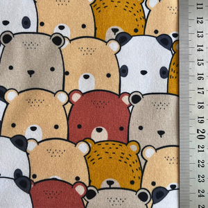 Poppy LITTLE BEAR designer és maci mintás jersey � Limitált anyagdarabok (OEKO-TEX) - kellékek & szerszámok - méteráru - anyagcsomag - Meska.hu