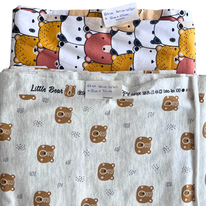 Poppy LITTLE BEAR designer és maci mintás jersey � Limitált anyagdarabok (OEKO-TEX) - kellékek & szerszámok - méteráru - anyagcsomag - Meska.hu