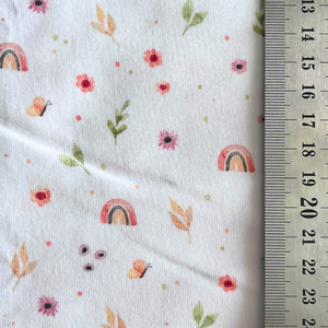 Designer süni mintás és virágos jersey � Limitált anyagdarabok (OEKO-TEX) - kellékek & szerszámok - méteráru - anyagcsomag - Meska.hu