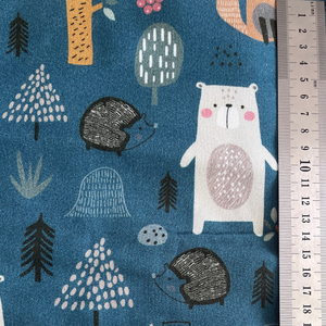 Designer erdei állatos bambusz anyag � Limitált anyagdarab (OEKO-TEX), Kellékek & szerszámok, Méteráru, Anyagcsomag, Varrás, MESKA