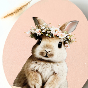 Húsvéti nyuszis farost tojás dekor - Rózsaszín / Türkiz - kellékek & szerszámok - dekorációs kellékek - egyéb kellékek - Meska.hu