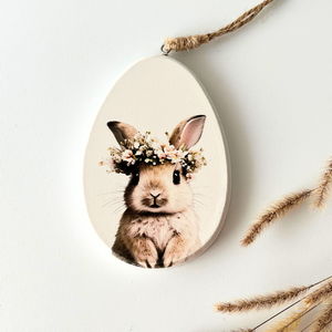 Húsvéti nyuszis festett tojás függődísz kender akasztóval, Kellékek & szerszámok, Dekorációs kellékek, Egyéb kellékek, Festett tárgyak, MESKA