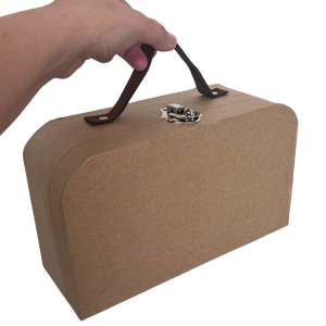 Dekorálható papír bőrönd bőr fogantyúval , Kellékek & szerszámok, Vegyes alapanyag, Egyéb alapanyag, Papírművészet, MESKA