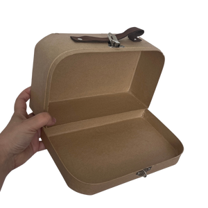 Dekorálható papír bőrönd bőr fogantyúval  - kellékek & szerszámok - vegyes alapanyag - egyéb alapanyag - Meska.hu