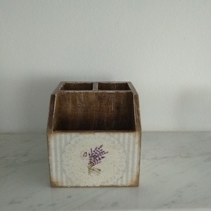 Vintage stílusú levendula mintás tároló doboz/tolltartó/smink tartó - otthon & életmód - papír, írószer - tolltartó & ceruzatekercs - Meska.hu