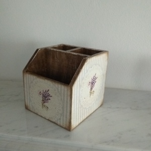 Vintage stílusú levendula mintás tároló doboz/tolltartó/smink tartó - otthon & életmód - papír, írószer - tolltartó & ceruzatekercs - Meska.hu
