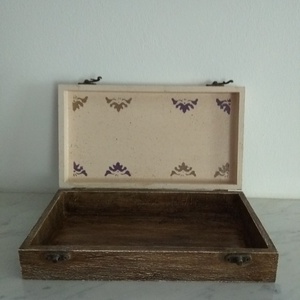  Vintage levendulás ékszertartó doboz/varrós doboz - ékszer - ékszertartó - ékszerdoboz - Meska.hu