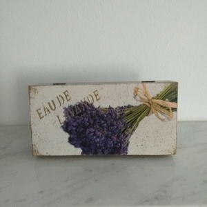  Vintage csokros levendulás ékszertartó doboz/varrós doboz, Ékszer, Ékszertartó, Ékszerdoboz, Decoupage, transzfer és szalvétatechnika, Festett tárgyak, MESKA