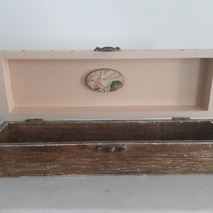 Rózsás fa szemüvegtartó/ tolltartó/ékszertartó a vintage jegyében - otthon & életmód - papír, írószer - tolltartó & ceruzatekercs - Meska.hu