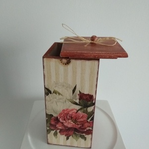  Vintage rózsás tároló doboz/cukortartó/kávétartó/keksz tartó - otthon & életmód - konyhafelszerelés, tálalás - Meska.hu