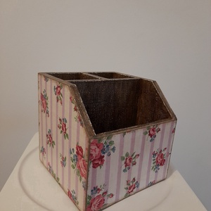 Vintage stílusú virág mintás tároló doboz/tolltartó/smink tartó - otthon & életmód - papír, írószer - tolltartó & ceruzatekercs - Meska.hu
