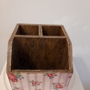 Vintage stílusú virág mintás tároló doboz/tolltartó/smink tartó - otthon & életmód - papír, írószer - tolltartó & ceruzatekercs - Meska.hu